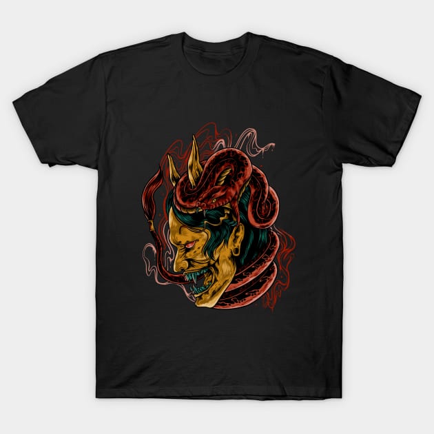 Japanes Demon T-Shirt by Mooxy